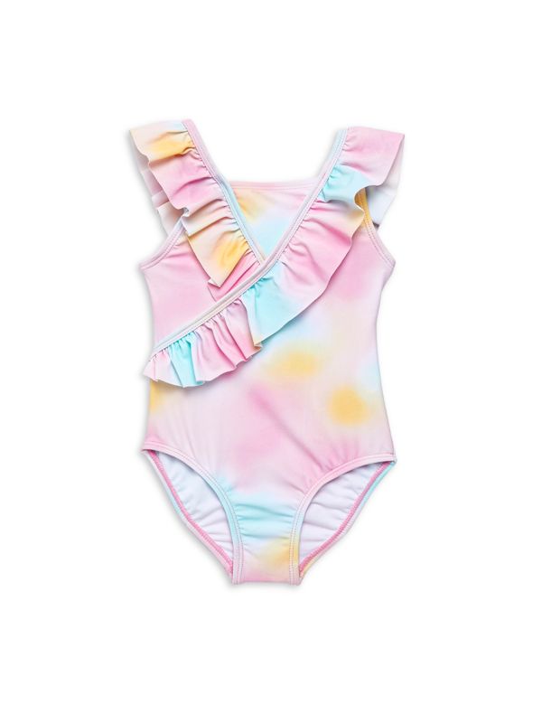 Little Me Baby Girl's Ruffle Tie Dye One Piece Swimsuit